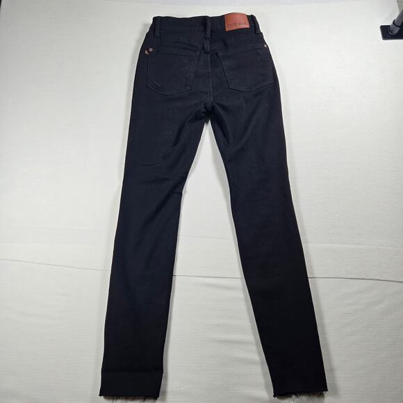 Judy Blue High Rise Distressed Raw Hem Skinny Fit Black Jeans Women's Size 1/25 - Picture 11 of 11